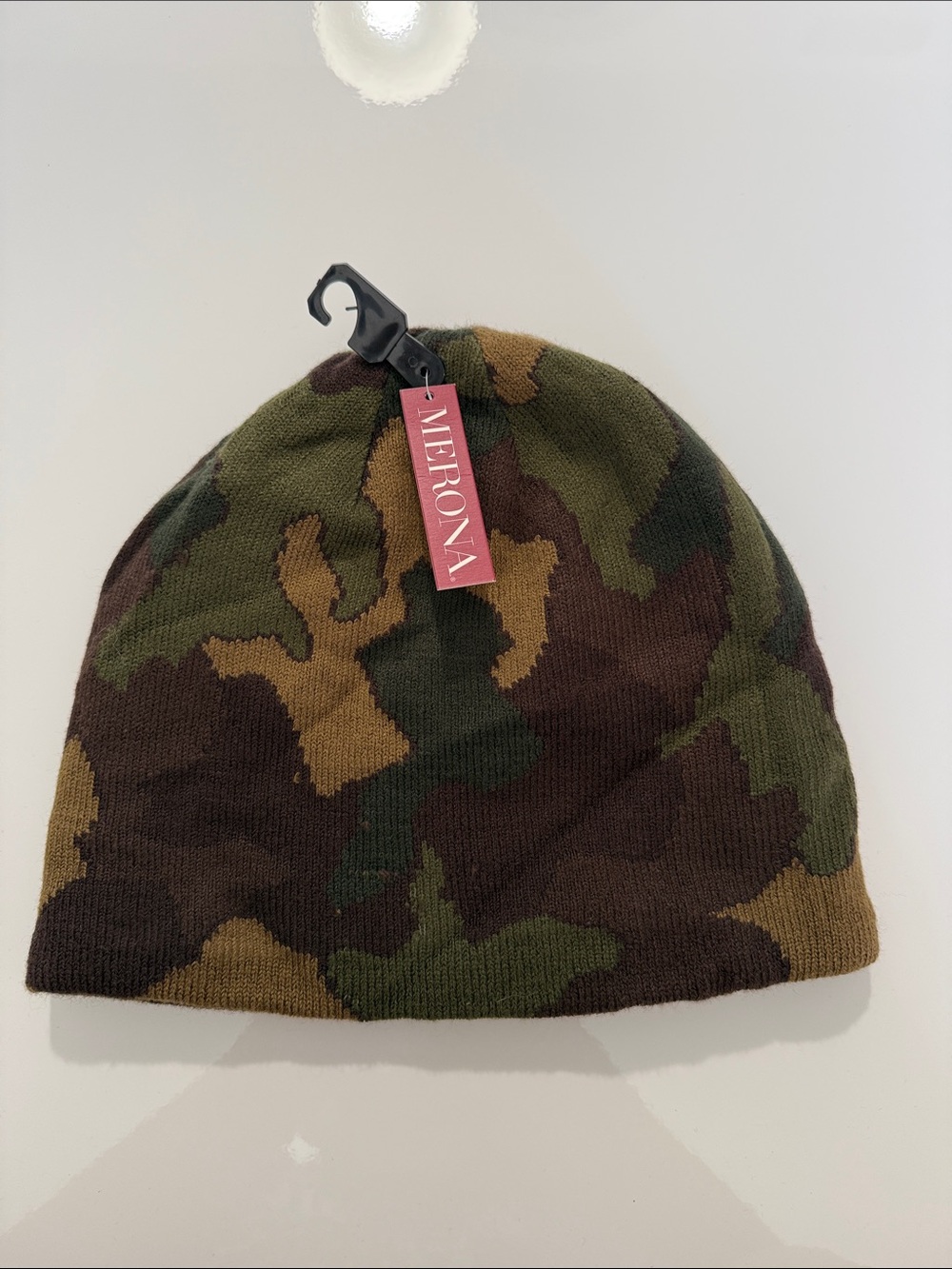 Merona Camouflage Knit Beanie in Green and Brown men’s